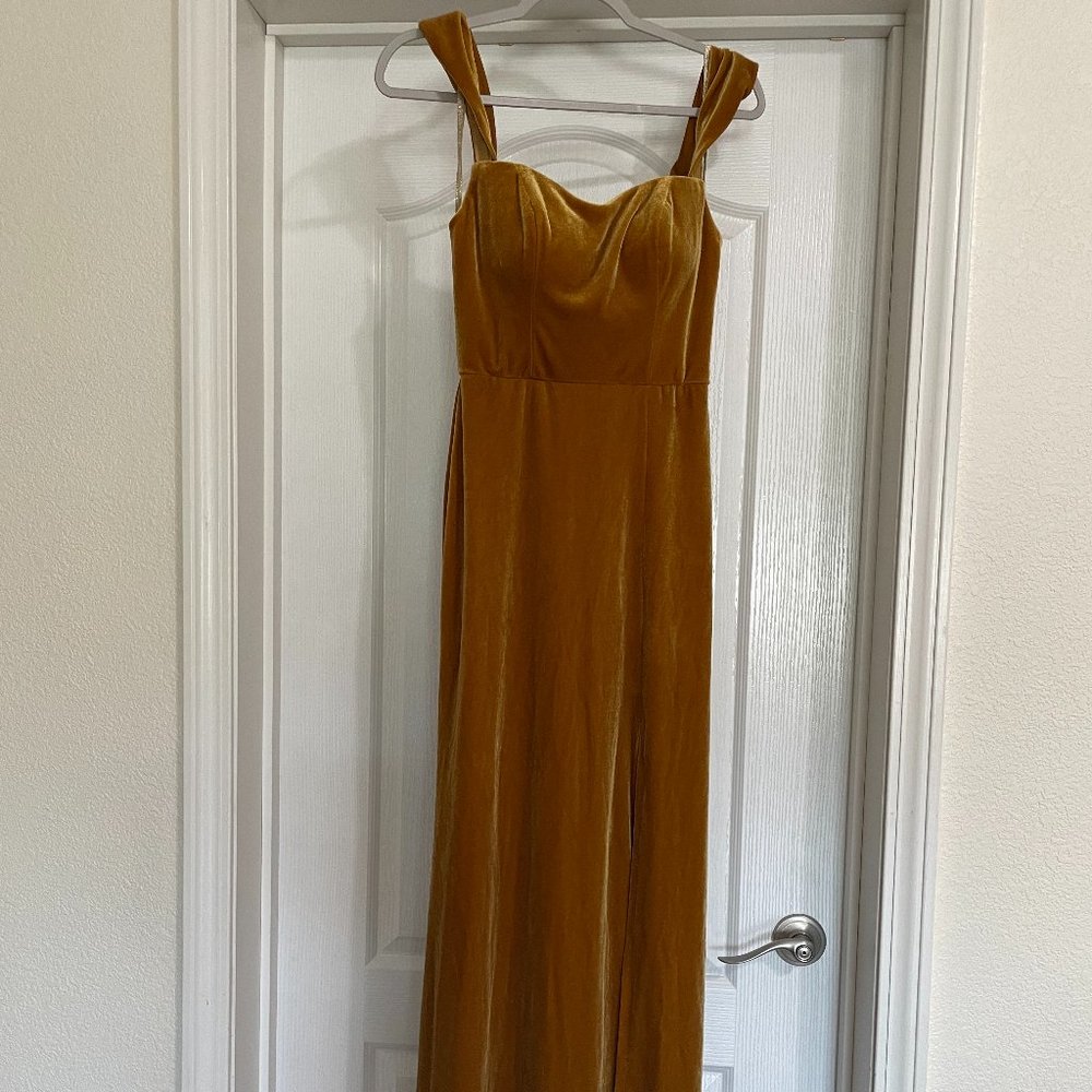 Jenny Yoo Gold Bridesmaid Dress